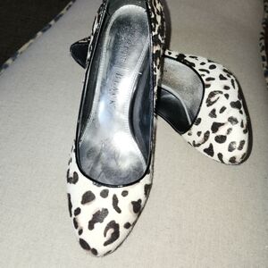 White house black market Leopard Print Women's High Heel Shoes